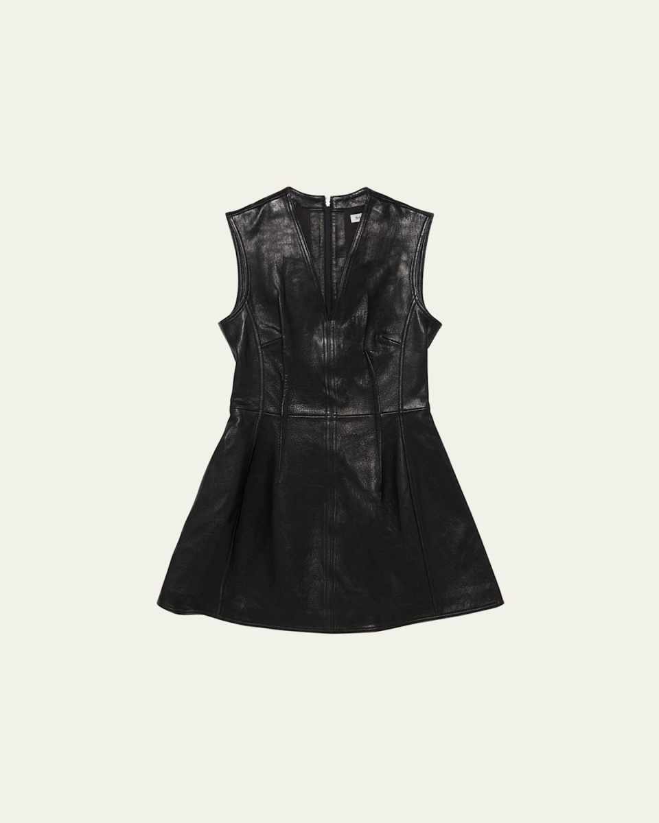 Juliette Sleeveless Leather Midi Dress